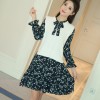 8835 spring chiffon small floral dress