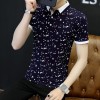 Summer short-sleeved t-shirt male trendy youth big size compassion men's lapel Polo shirt half sleeve shirt 3602