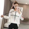 2017 autumn new women hooded casual fall long sleeves wide open sweater
