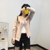 8014 embroidery slim knitted short sweater cardigan