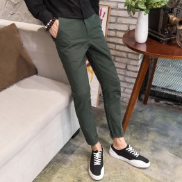 Men's Casual Pants Men's Pants Black Autumn Korean Slim Students Slim Pants Loose Halle Pants Trousers Pants