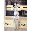 8057 new ladies embroidery grenadine sexy transparent dress