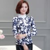 9003 wool lining chiffon long sleeve lace shirt 