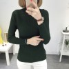 8079 slim high collar base sweater