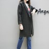 2017 autumn and winter new European station fat mm Korean version of the long woolen jacket