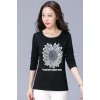 1181 Large size women's long sleeve round neck shirt