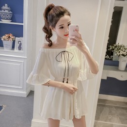 7213 boat neck lotus sleeves jumpsuit