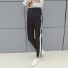 2078 leisure side white strip pregnant women sports nine pants