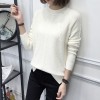 8096 # winter new loose semi-high collar sweater women autumn and winter long-sleeved sweater