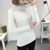 8077 # autumn women sweater new Korean version of the Slim shirt underwear solid color sweater sweater half-high collar shirt