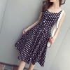 1266 gallus dot wide hem slim waist dress