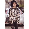 8747 Leopard round neck knitted sweater