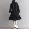 8267 Autumn retro long sleeves round neck knit dress