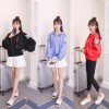 2830 Korean preppy style loose hooded sweatshirt