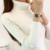 Autumn and winter new short high collar sweater bottoming shirt long sleeves sets thick Slim solid sweater 580