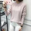8096 # winter new loose semi-high collar sweater women autumn and winter long-sleeved sweater