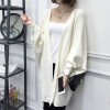 8092 # cardigan women long sweater 2017 autumn new loose bat sleeve pocket sweater coat