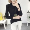 8081 # autumn and winter new Slim was thin high collar collar sweater female Korean long-sleeved wild base sweater
