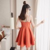 2017 new Korean fashion collar small clear new back skirt