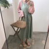 563 Korean fashion chic gallus dress with loose t-shirt two pieces