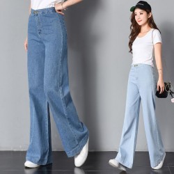9906 retro simple big wide leg jeans