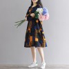 1855 # model real shot 2017 spring new thick dress retro ancient style long sleeved dress skirt