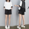 5623 Korean fashion loose color matching shirt with shorts