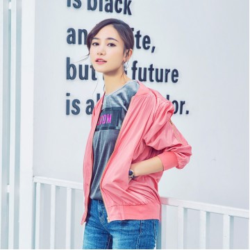 3640 Korea fashion autumn metal feel personalized cuff zipper pocket long sleeve stand collar baseball jacket