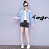 7538 embroidery craft loose long - sleeved denim jacket