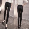 8809 # 2017 autumn and winter new stitching lace high waist stretch pencil leggings