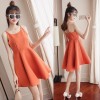 6229 Korean fashion sleeveless v neck  backless dress