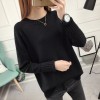 1021 # autumn and winter new loose round neck collar sweater female autumn winter Korean long-sleeved sweater