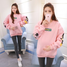 1031 pregnant women thicken cartoon printing sweatshirt