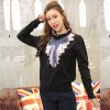 17990 half-collar slim bowknot knotted sweater