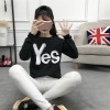 8501 YES pattern loose large size thicken wool lovers sweatshirt