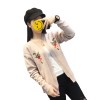 8014 embroidery slim knitted short sweater cardigan