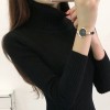 Autumn and winter new short high collar sweater bottoming shirt long sleeves sets thick Slim solid sweater 580