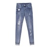 730 Korean fashion high waistline holes jeans