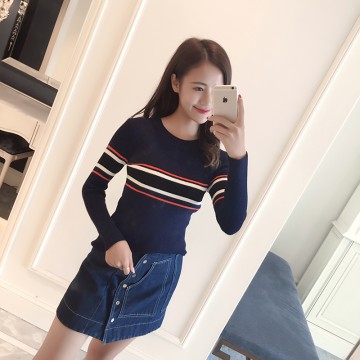 8819 preppy style tripes sweater