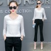 646 autumn new shirt women's long-sleeved Korean short loose shirt