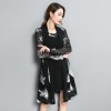 Real shot 2017 autumn and winter large size women's cardigan really two sets of loose fashion mother loaded large size dress 259