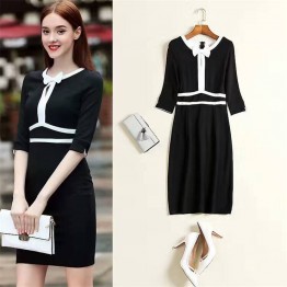 8139 2017 autumn and winter new knitted dress