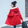8693 woolen lining long cotton thick coat