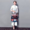 3380 small stand collar buckle long silk sunscreen cardigan