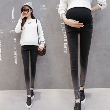 127 black pregnant women pants belly jeans
