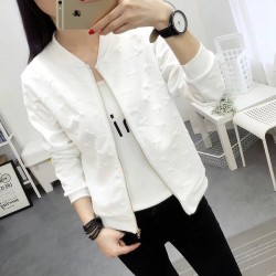 6605 Korean fashion students short jacket long-sleeved small baseball coat