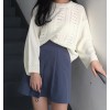 Hong Kong Floral Sweater Knit Sweater Sleeve Long Sleeve Korean Slim Autumn Tops