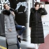 Winter new lengthened knee big hair collar pre-feather thick down warm jacket 8640