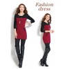 180 wool lining thick plus size dress