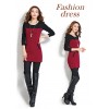 180 wool lining thick plus size dress